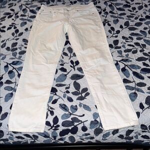 J Crew Women's Cream Straight Leg Jeans
